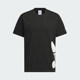 Adidas Adidas clover short-sleeved black summer side large LOGO men's loose casual T-shirt JD3247