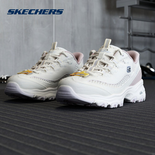 Skechers斯凯奇女士闪穿鞋透气休闲熊猫鞋厚底增高运动鞋 150868 - 图1