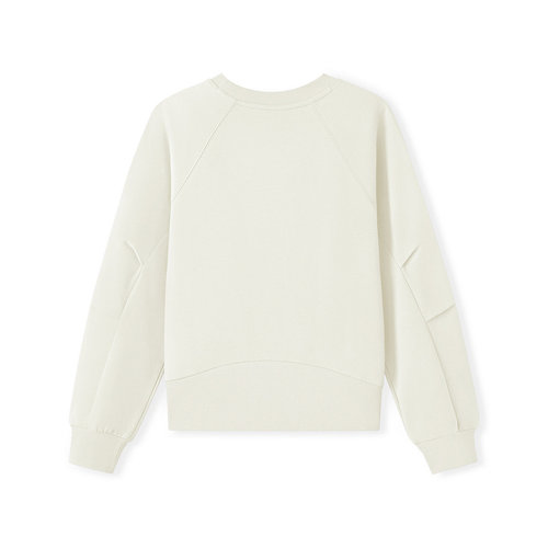 Skechers斯凯奇新款女子圆领休闲针织套头运动卫衣L325W048/0074 - 图0