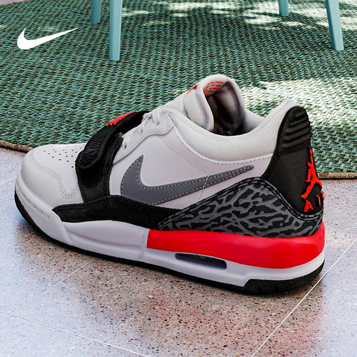 Nike耐克女鞋大童鞋 AJ312低帮魔术贴复古球鞋运动板鞋CD9054-113 - 图1