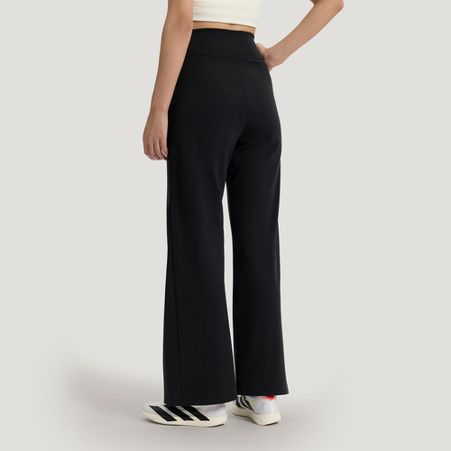 adidas阿迪达斯凉感运动休闲裤2026夏女高腰针织喇叭长裤 KW2275 - 图0