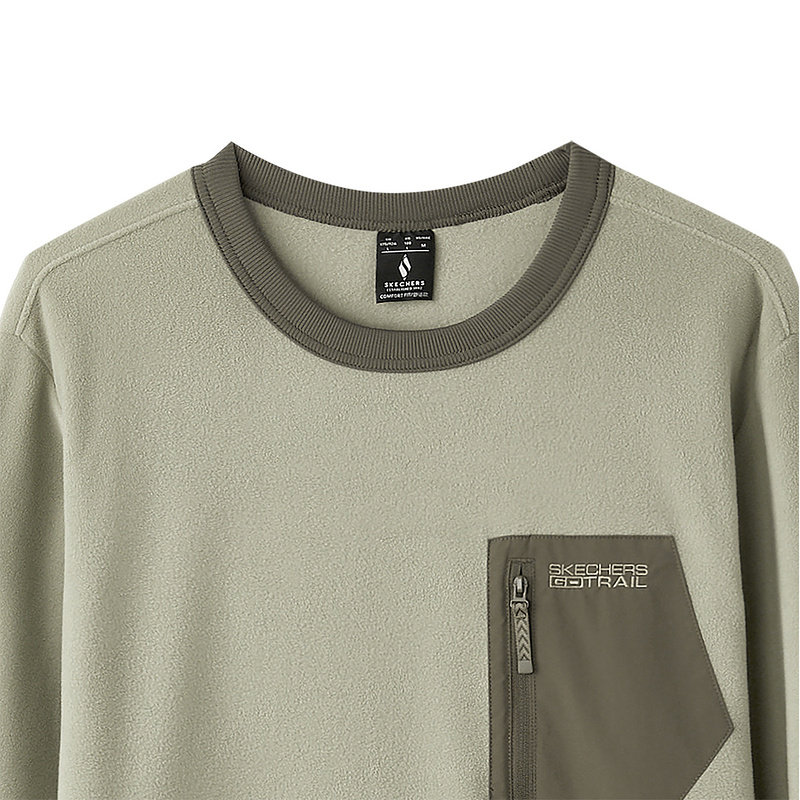 Skechers斯凯奇卫衣秋冬男百搭舒适针织圆领套头衫L424M012/04AU,淘宝优惠券,粉丝福利购,淘宝优惠卷