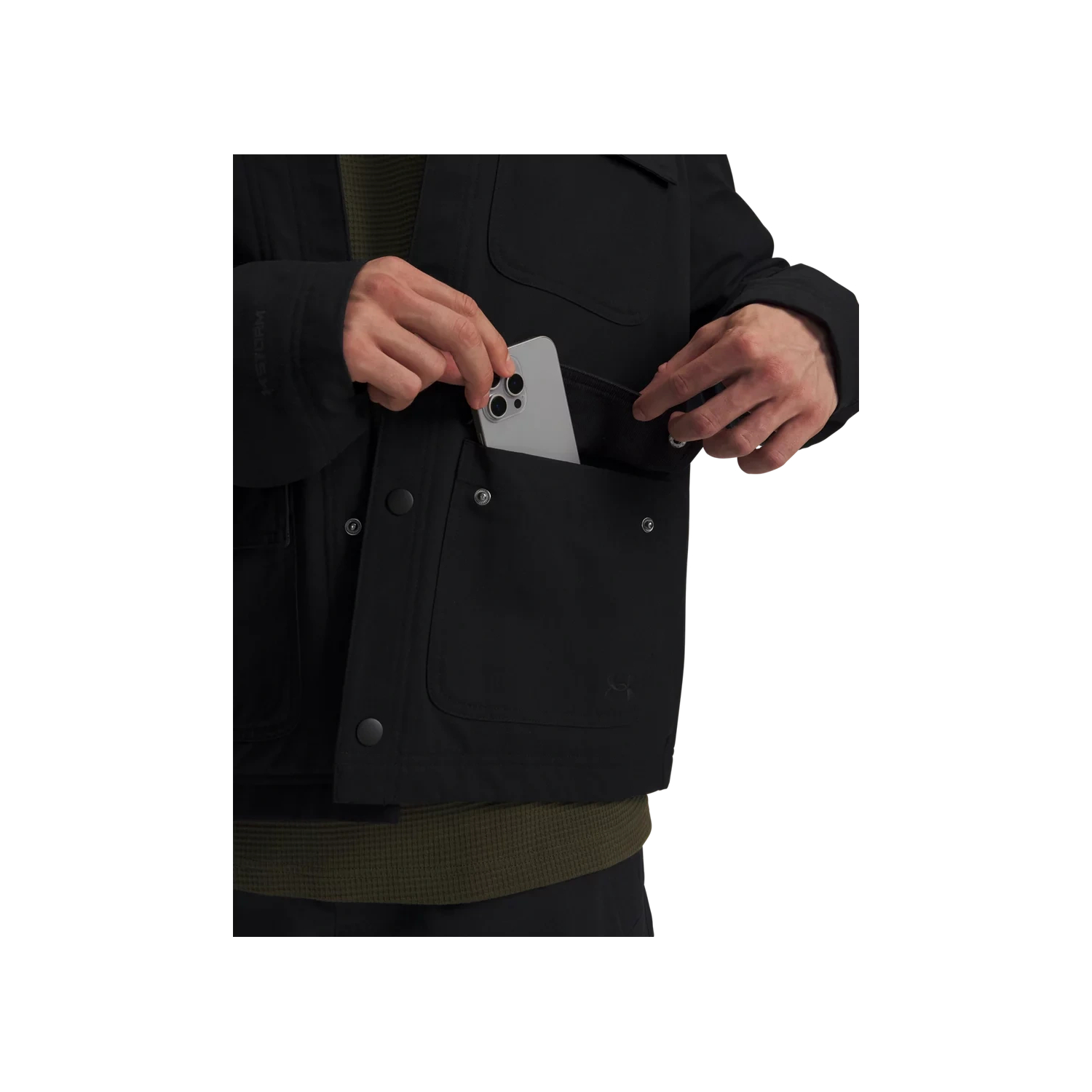 安德玛秋冬男士Expanse Utility运动休闲翻领夹克外套6000882-001 - 图2