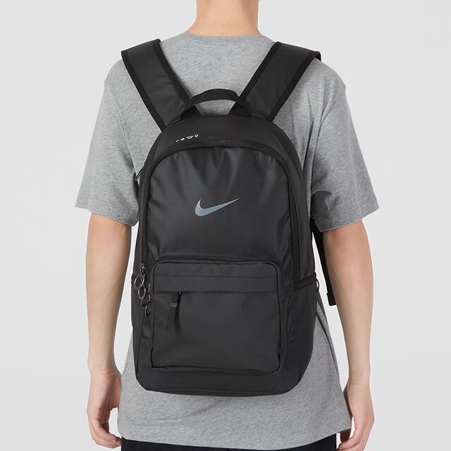ກະເປົາເປ້ Nike Nike ຄວາມຈຸຂະ ໜາດ ໃຫຍ່ ກະເປົາເດີນທາງປື້ມແບບພົກພາ ໜັງ ດຳ ຖົງຄອມພິວເຕີແບບພົກພາ DN3592-010