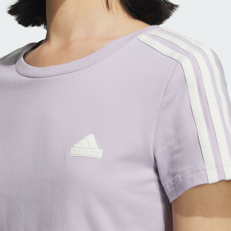 adidas阿迪达斯半袖女春新款休闲圆领运动短款修身短袖T恤 JI9794 - 图2