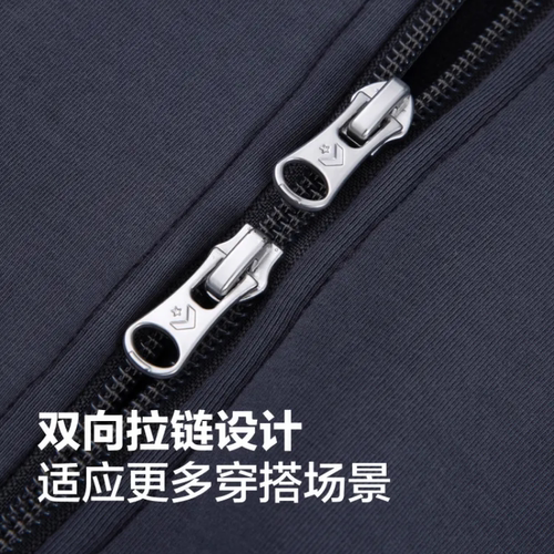 Converse匡威秋冬女短款卫衣外套双向拉链针织连帽开衫WCJ132-GDA - 图2