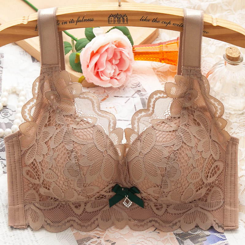 夏季调整型收副乳蕾丝无钢圈胸罩 舒宝娜内衣文胸