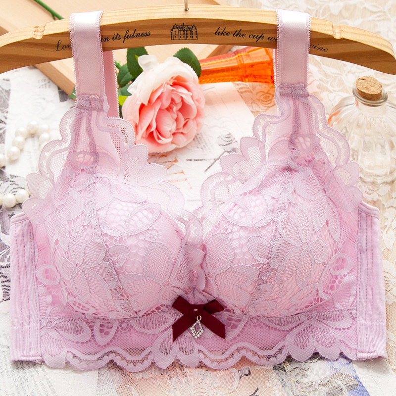 夏季调整型收副乳蕾丝无钢圈胸罩 舒宝娜内衣文胸