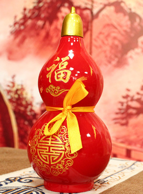 彩绘红色挂件天然桃木雕刻天葫芦装饰客厅摆件小摆件品装饰酒柜