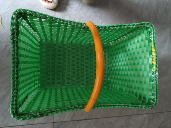 大容量手工编织筐子篮子绿色黑色随机色手工大篮子大筐子80斤容量 - 图3