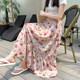 Floral Cake Skirt Printed High Waist A-Line Skirt Summer