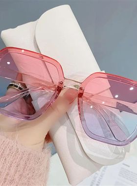 Classic Vintage Square Sunglasses Woman Gradient Mirror Fram