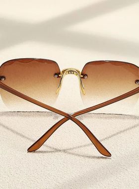 Square Frameless Classic Gradient Women Sunglasses