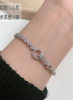 Full-diamond Silver Bracele Bubble  Chic for Girls
