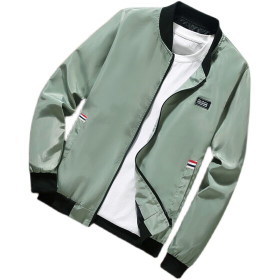Men's casual jacket with stand collar in spring and autumn