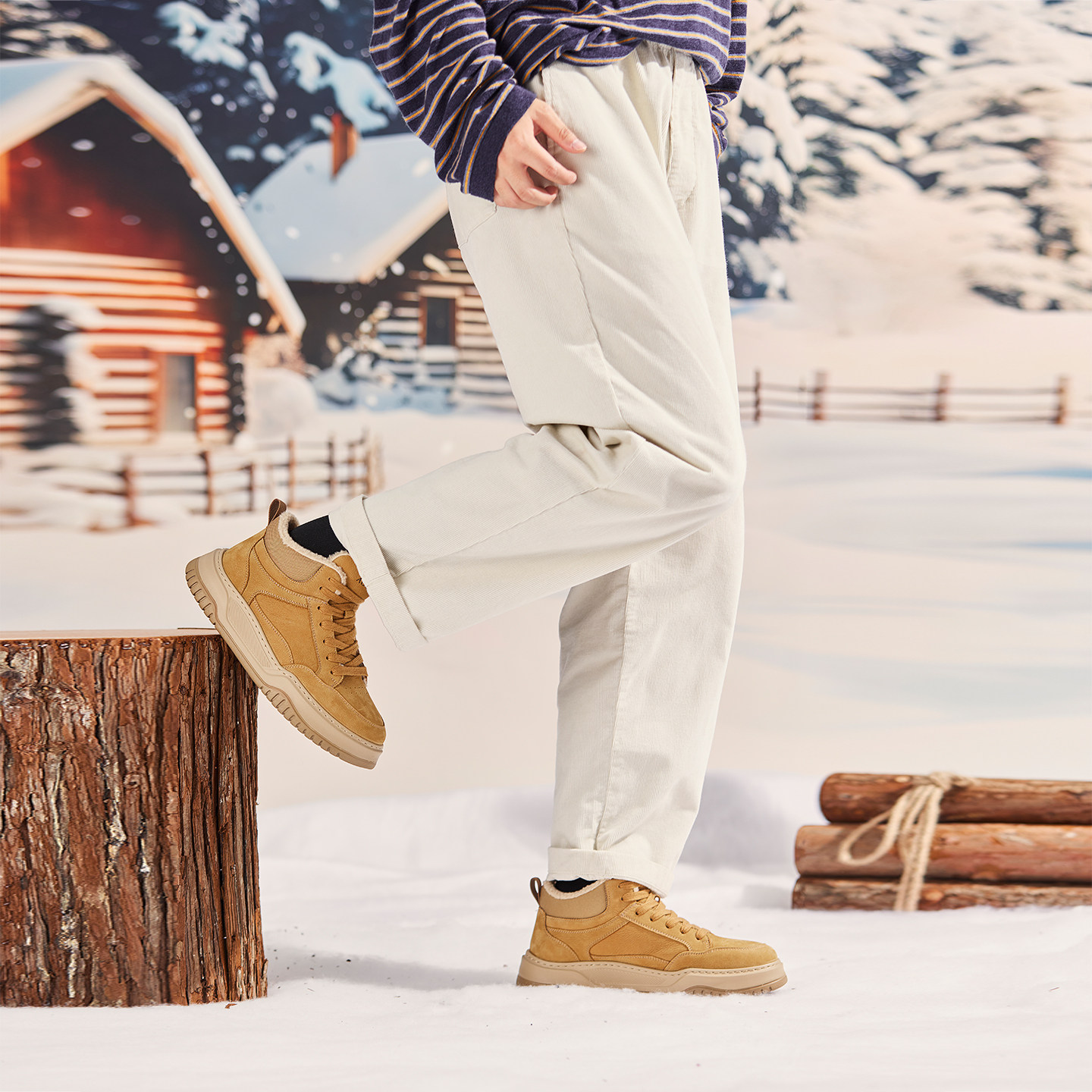 奥康 男鞋2025冬季新款加绒保暖舒适户外鞋时尚百搭休闲鞋,淘宝优惠券,粉丝福利购,淘宝优惠卷