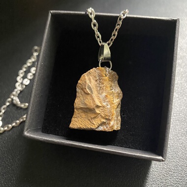 贝壳子〈虎眼石〉新款吊坠男士项链简约小众高级质感项链个性饰品