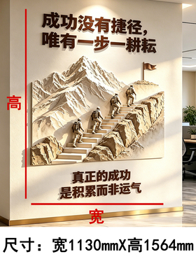 25mm厚立体浮雕企业文化墙定制