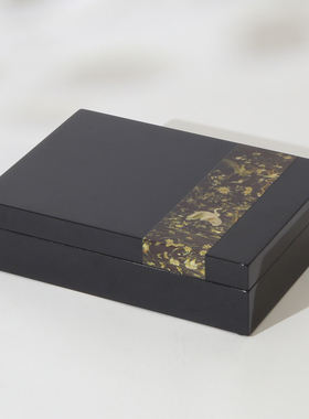 复古实木珠宝首饰盒胡桃木色高档多层饰品盒衣帽间梳妆台收纳摆件