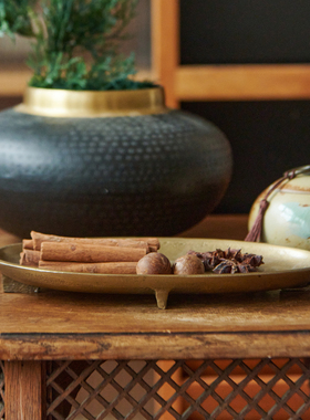 铝摆件桌面椭圆形托盘收纳盘果盘