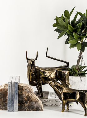 天然木化石书档客厅书立简约现代