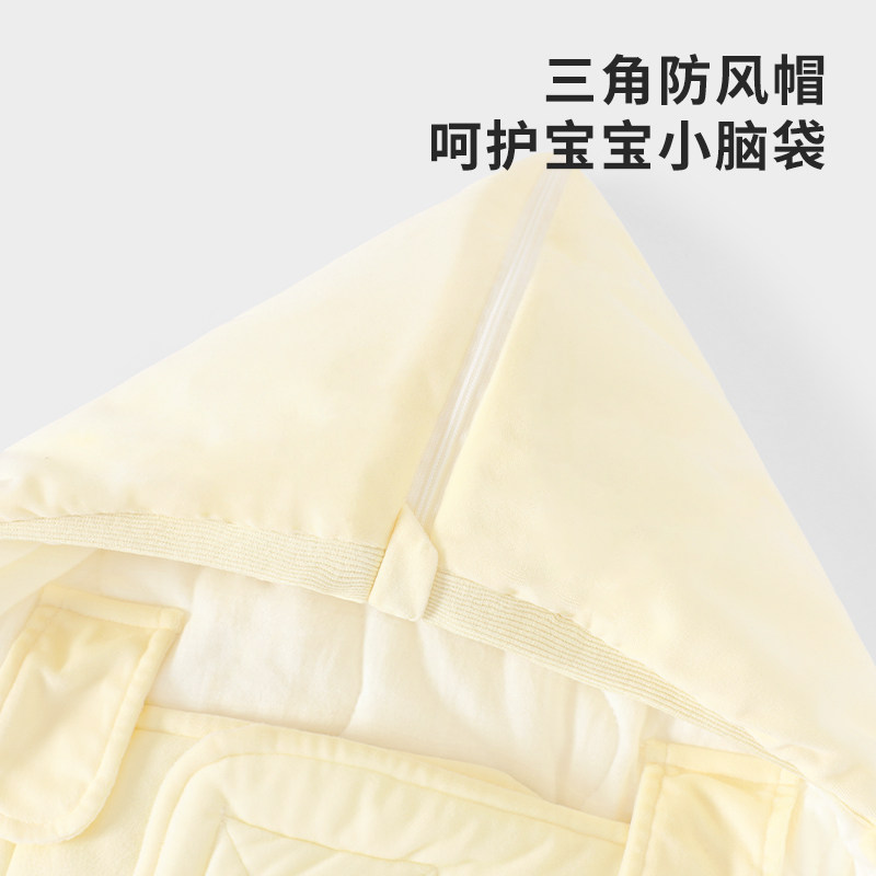 婴儿睡袋秋冬季夹棉保暖宝宝加厚防踢被子新生儿连体带帽抱被睡袍,淘宝优惠券,粉丝福利购,淘宝优惠卷