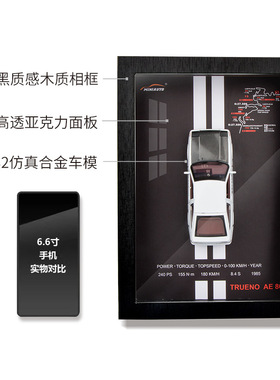 132莱肯立体相框挂画合金车