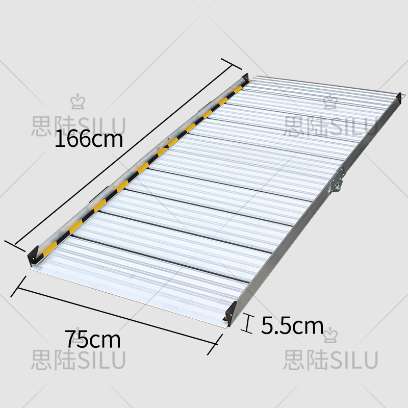 可收纳无障碍斜坡板便携式移动踏板爬台阶轻型楼梯坡道板铝合金跳 - 图3