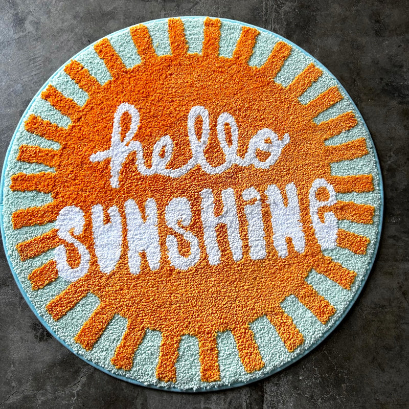 GOODBAI Nice To Meet You毛绒地毯 各种潮流圆形地垫 合集 圆垫,淘宝优惠券,粉丝福利购,淘宝优惠卷