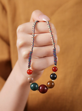 古法五行合香中药手工毛衣链