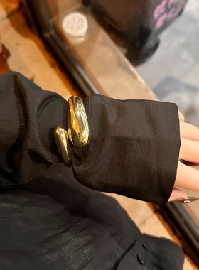 交叉几何光面精致手环高级