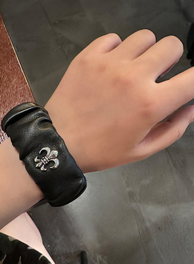 个性时尚十字架皮革手环