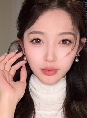 法式宫廷风做旧鸢尾十字珍珠耳环