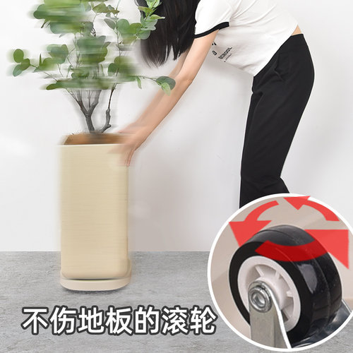 花盆托盘带轮加厚移动底座滚轮大花盆接水托盘万向轮移动花盆底盘 - 图1