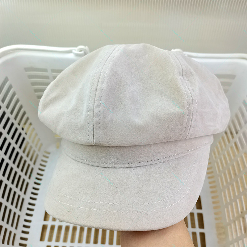 MINISO名创优品复古系韩系金属扣素色仿皮质素色仿麂皮甜美八角帽,淘宝优惠券,粉丝福利购,淘宝优惠卷