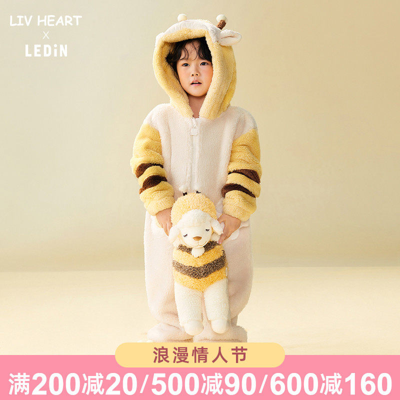 livheart丽芙之心蜜蜂羊冬加厚睡袍 livheart睡衣/家居服套装