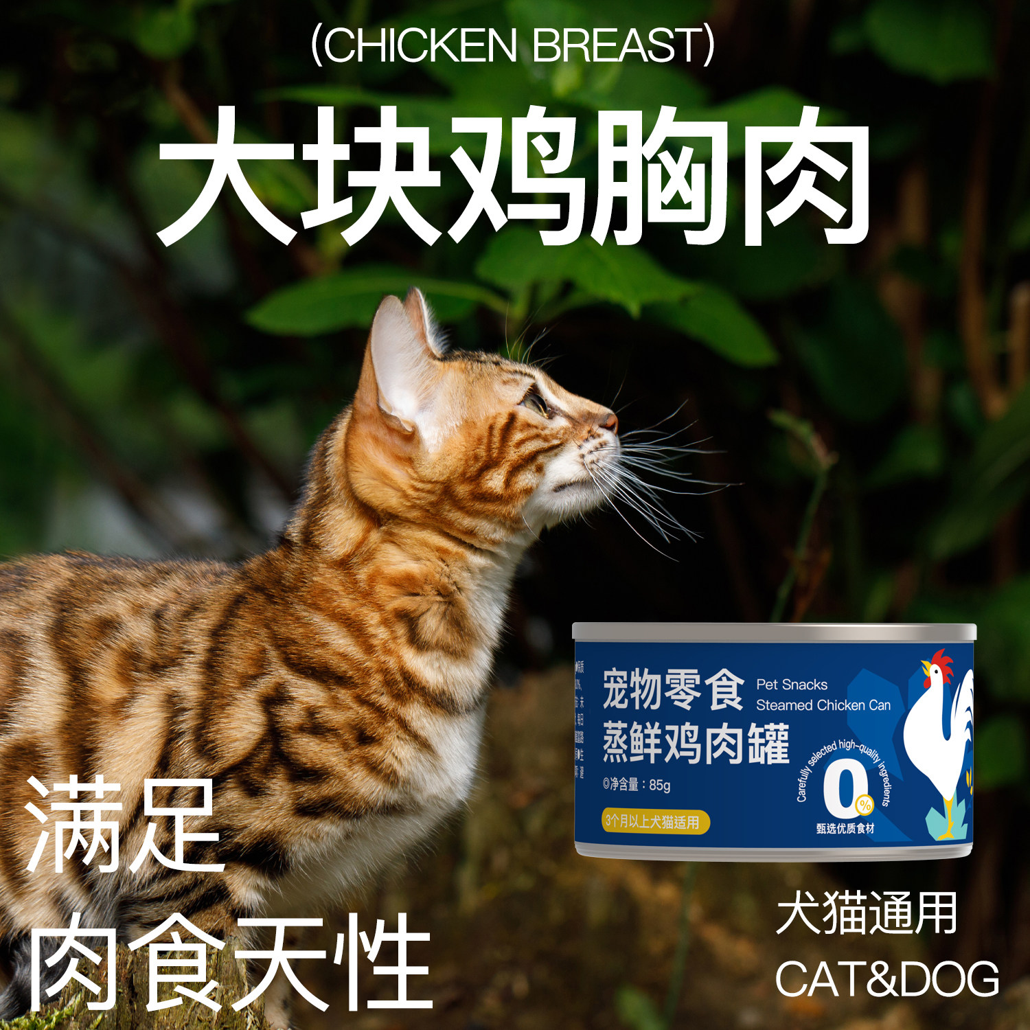 喵派宠物鸡肉鸭肉猫狗狗罐头大块鸡肉鸭肉零食犬猫通用肉块汤罐头,淘宝优惠券,粉丝福利购,淘宝优惠卷