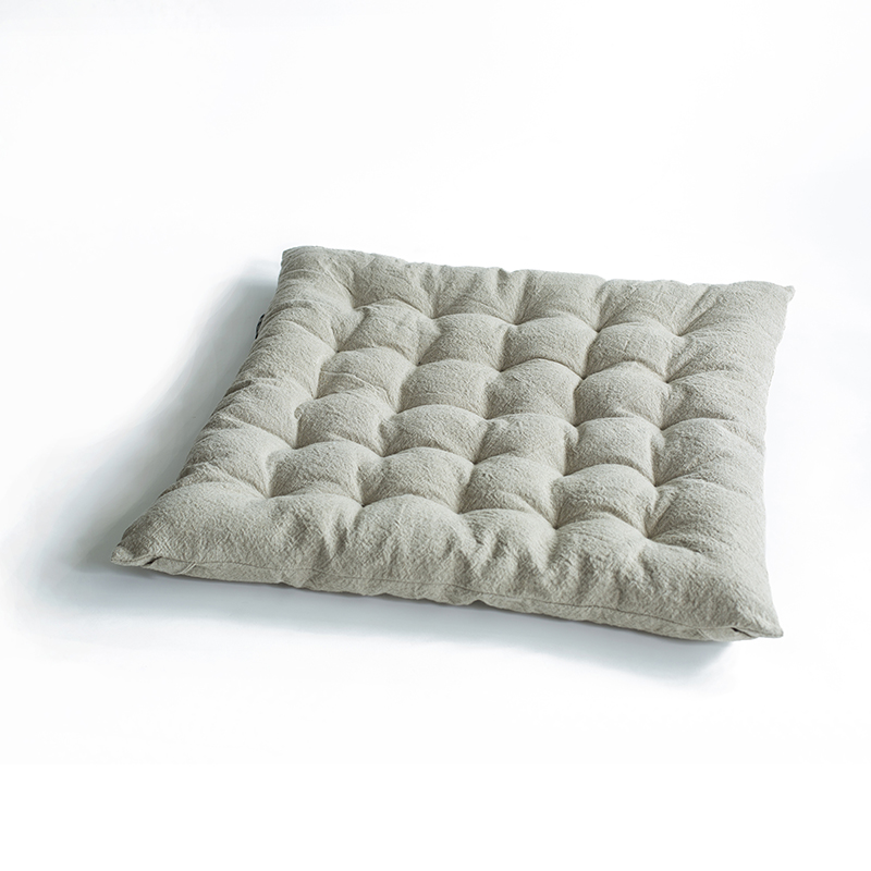 『点点』厚磅棉麻本色坐垫靠背垫榻榻米飘窗轻薄地垫椅垫瑜伽垫 - 图3