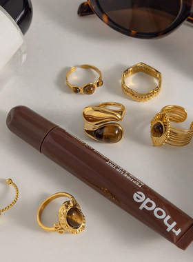 虎眼石戒指钛钢不掉色欧美跨境饰品不锈钢手链轻奢感女生