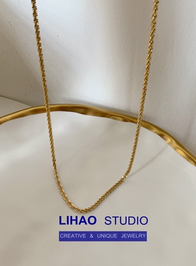 不掉色！镀18K金色小众轻奢项链