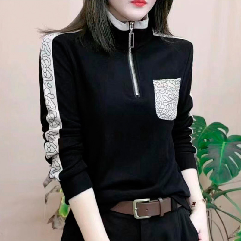 卫衣长袖秋冬款洋气半拉链双面德绒打底女上衣新款减龄显瘦小衫,淘宝优惠券,粉丝福利购,淘宝优惠卷