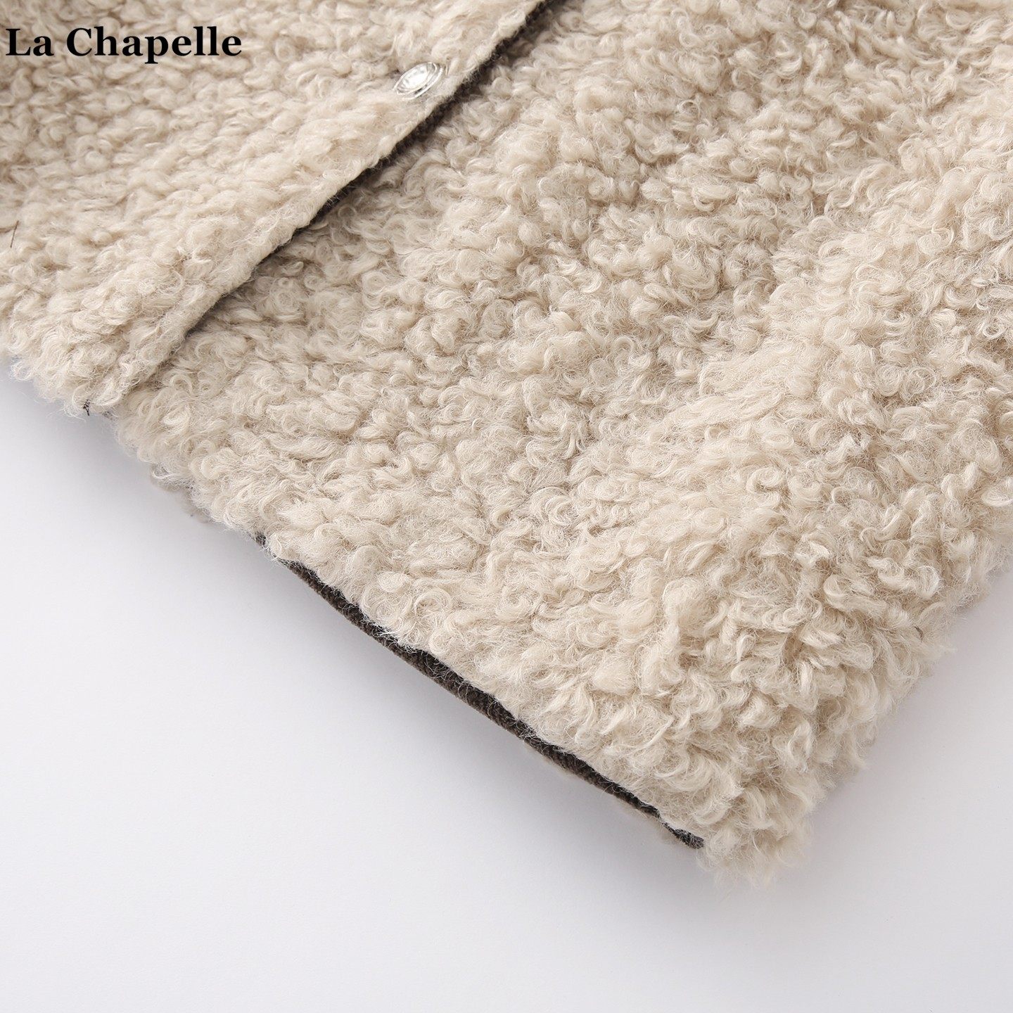 拉夏贝尔/La Chapelle复古格子拼接圈圈毛马甲外套女秋冬外搭开衫,淘宝优惠券,粉丝福利购,淘宝优惠卷