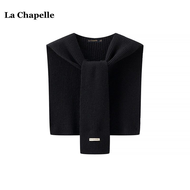 拉夏贝尔/La Chapelle安可拉红针织小披肩外搭女秋冬护肩围巾坎肩,淘宝优惠券,粉丝福利购,淘宝优惠卷