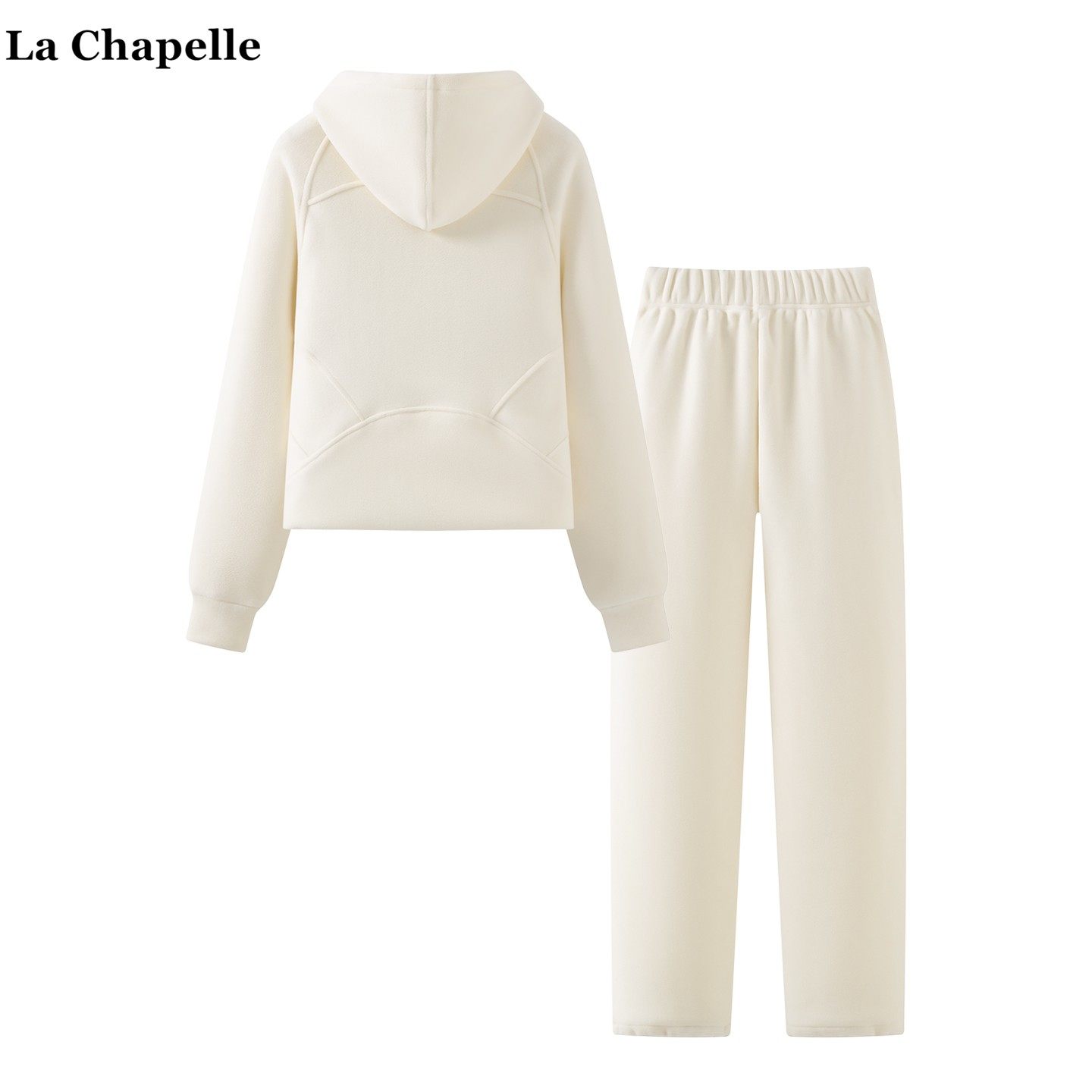 拉夏贝尔/La Chapelle冬季新款加绒加厚卫衣宽松休闲裤运动套装女,淘宝优惠券,粉丝福利购,淘宝优惠卷