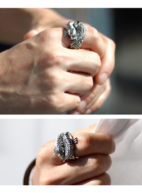 [富贵吉祥]纯银潮男复古戒指