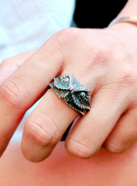 [迅猛出击]复古纯银蝰蛇戒指