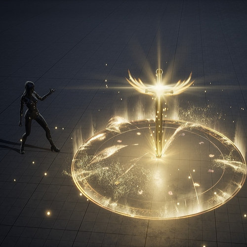 UE5虚幻5.4-5.7 ARPGVFXPack02 金色魔法能量球爆炸魔法攻击特效 - 图0