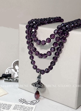 欧美辣妹水晶三层吊坠星球项链立体土星球锁骨项链轻奢小众choker