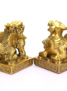 老神仙 铜貔貅公母一对 单角貔貅双角貔貅 包邮