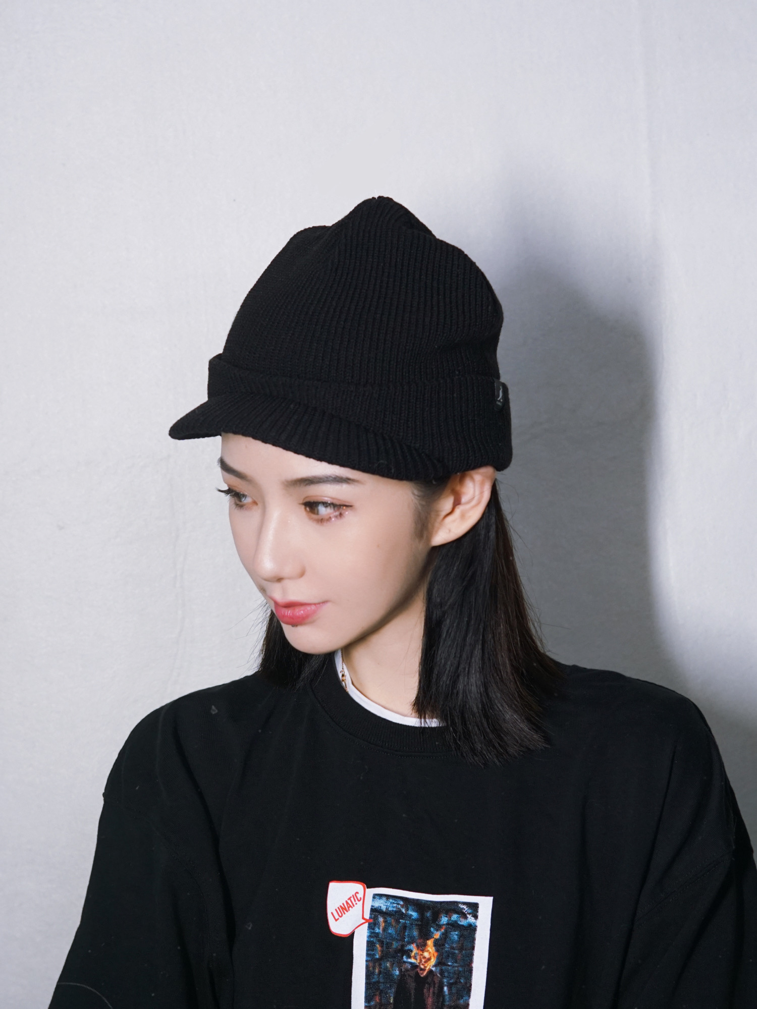 Kangol Sliced Peak Beanie袋鼠新款正反戴无檐冷帽针织帽毛线帽-图2